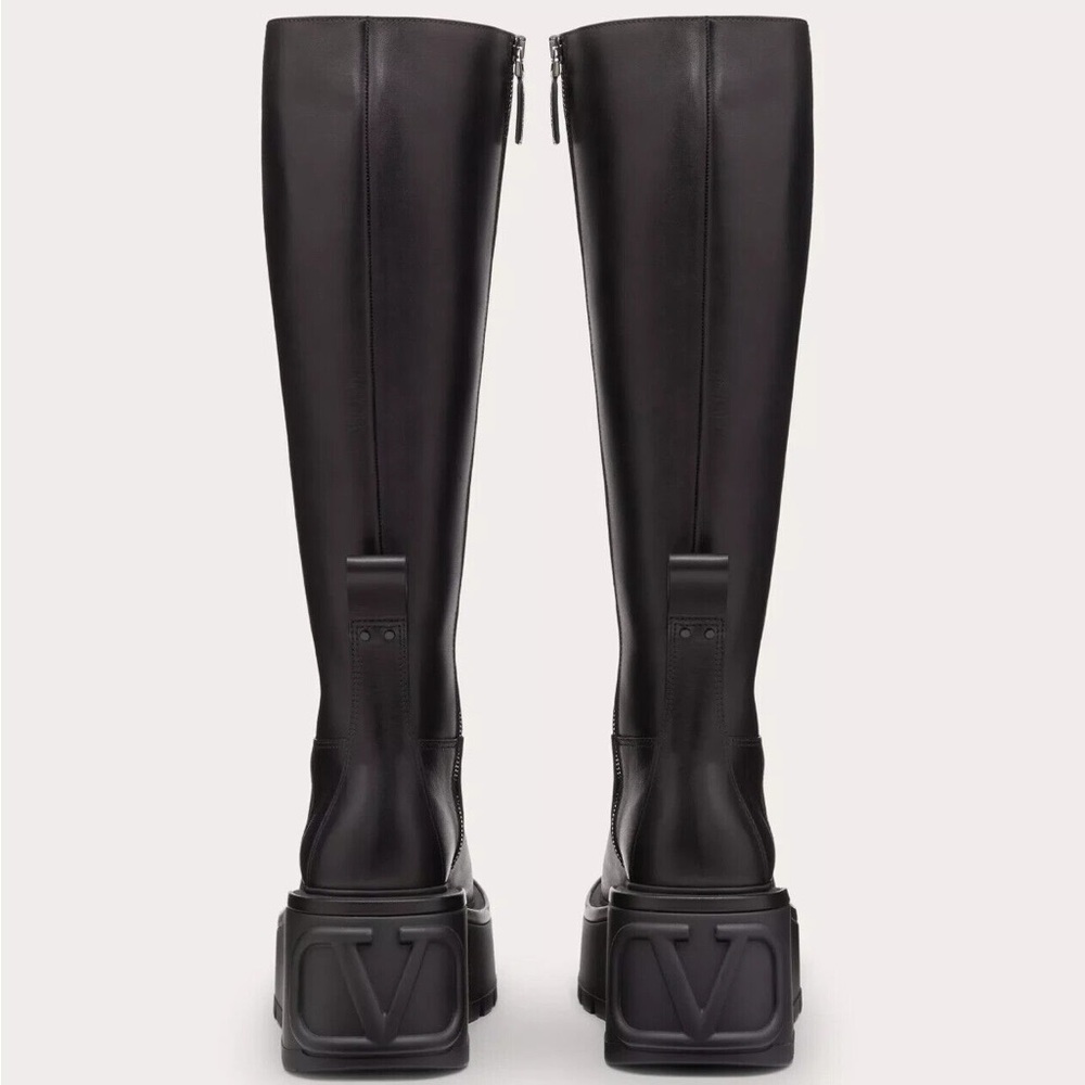 Valentino Leather Platform Boots